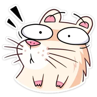 😳 Katze, Aufkleber, Tier, Cartoon telegram sticker