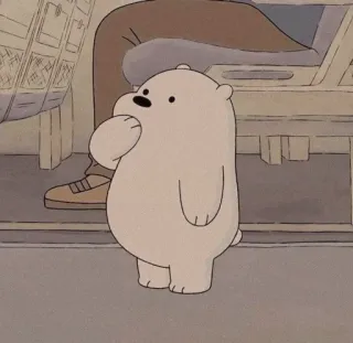 🤭 Ice Bear We Bare Bears アニメ, クマ, アイスベア, 可愛い, アニメーション, ぼくらベアベアーズ telegram sticker