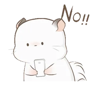 🙅 Nom!! lucu, hamster, kartun, telepon, kawaii, binatang telegram sticker