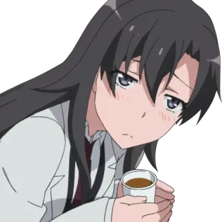 🥺 Yukino Yukinoshita My Teen Romantic Comedy SNAFU Anime, Garota, Café, Bonito, Oregairu, Yukino Yukinoshita telegram sticker