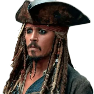 😳 Jack Sparrow Pirates of the Caribbean pirate, movie, captain, character, fantasy telegram sticker