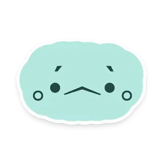 🥺 nuvem, triste, fofo, desenho animado, personagem telegram sticker