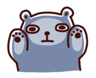 😳 곰, 만화, 동물, 귀여운, 스티커, 웃긴 telegram sticker
