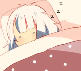 😴 zzz sleep, sleeping, anime, cute, cartoon, kawaii whatsapp sticker