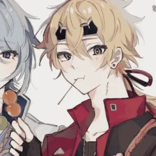 🍡 Thoma Genshin Impact Thoma, Genshin Impact, Anime, Gra wideo, Postać, Fanart telegram sticker