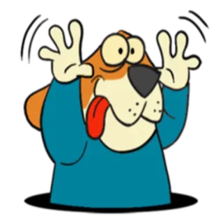 😝 dessin animé, chien, idiot, drôle, animal telegram sticker