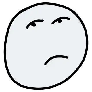 😒 顔, 表情, 混乱, イラスト, ステッカー telegram sticker