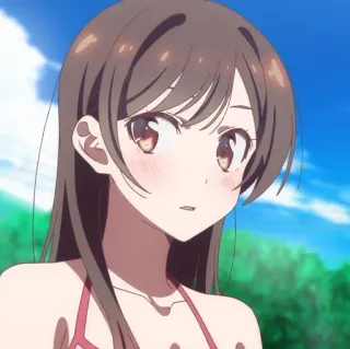 🍇 Chizuru Mizuhara Rent-A-Girlfriend Anime, Cô gái, Bãi biển, Đồ bơi, Chizuru Mizuhara, Rent-A-Girlfriend, Phim hoạt hình, Dễ thương telegram sticker