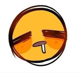 🟡 อิโมจิ, เศร้า, ภาพสเก็ตช์, การ์ตูน, สีเหลือง, ใบหน้า telegram sticker