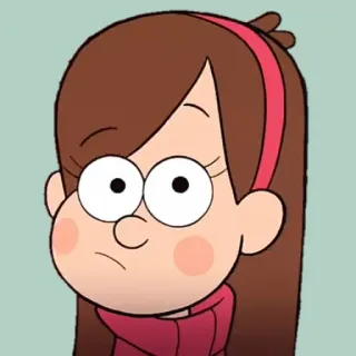 😕 Mabel Pines Gravity Falls cartoon, animated, character, Mabel Pines, Gravity Falls telegram sticker