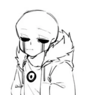 ☁️ squelette, monstre, sweat à capuche, triste, larmes, personnage telegram sticker