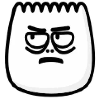 😒 dibujo animado, sticker, emoji, expresión, divertido, personaje telegram sticker