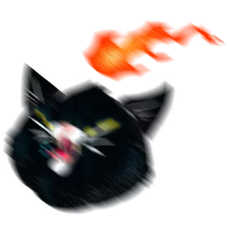😡 猫, 动物, 贴纸, 猫科动物, 黑猫 telegram sticker