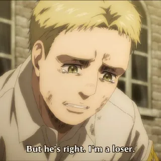 😞 But he's right. I'm a loser. Anime, Triste, Perdant, Pleurs, Émotionnel whatsapp sticker