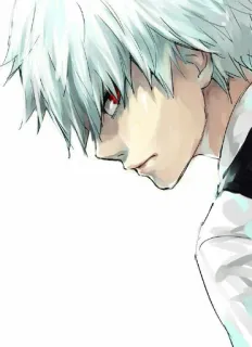 😔 Ken Kaneki Tokyo Ghoul anime, manga, ghoul, kaneki, white hair telegram sticker
