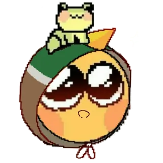 🐸 mignon, pixel art, animal, grenouille, poussin, sticker whatsapp sticker