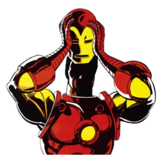 😶 Iron Man Железный человек, Marvel, супергерой, персонаж комиксов telegram sticker