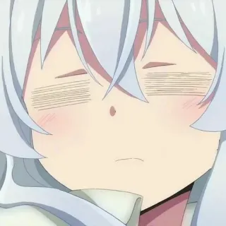 🍃 anime, cute, kawaii, expressionless, bored telegram sticker