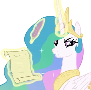 📜 Celestia My Little Pony Селестия, My Little Pony, Пони, Мультфильм telegram sticker