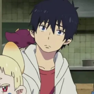 ☁️ Rin Okumura Blue Exorcist Anime, Charakter, Rin Okumura, Blue Exorcist, Dämon, Anime Junge telegram sticker