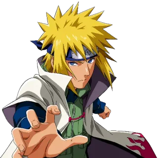 😠 Minato Namikaze Naruto Anime, Mangá, Ninja, Cabelo Amarelo, Personagem, Minato, Namikaze, Naruto whatsapp sticker