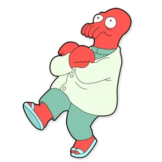 💃 Dr. John A. Zoidberg Futurama cartone animato, dottore, Zoidberg, alieno, aragosta telegram sticker