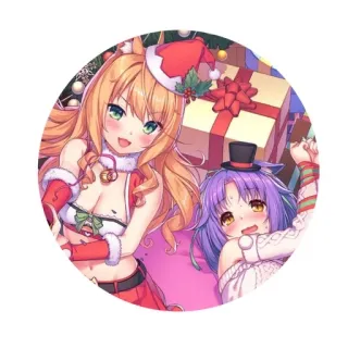 🌟 애니메이션, 크리스마스, 소녀, 귀여운, 고양이 소녀 telegram sticker