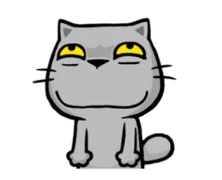 🙂 kat, cartoon, dier, sticker telegram sticker