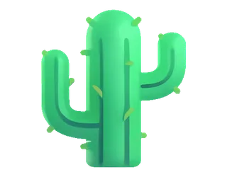 🌵 cactus, pianta, deserto, verde, 3D, natura telegram sticker