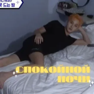 🛌 Спокойной ночи 晚安, 睡眠, 俄语, 卧室, 人, 床 whatsapp sticker