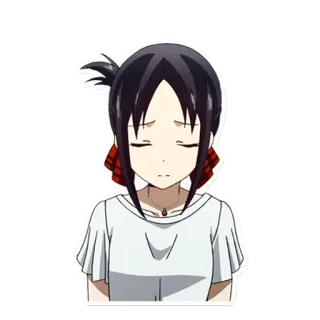 😞 Kaguya Shinomiya Kaguya-sama: Love Is War Anime, Kaguya-sama, Kaguya, Shinomiya, Triste, Sticker, Dibujos animados, Lindo whatsapp sticker