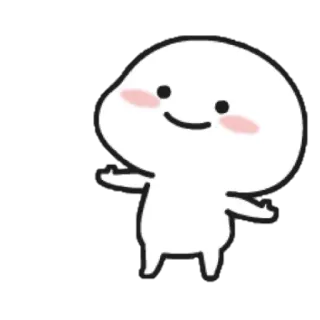 ☁ süß, Blob, Figur, Sticker, Illustration telegram sticker