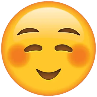 ☺️ Эмодзи, Улыбка, Счастливый, Краснеть, Милый, Мультфильм, Цифровое искусство telegram sticker