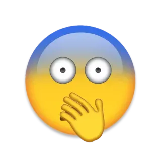 😅 Emoji, Chocado, Assustado, Mão, Boca, Surpreso telegram sticker