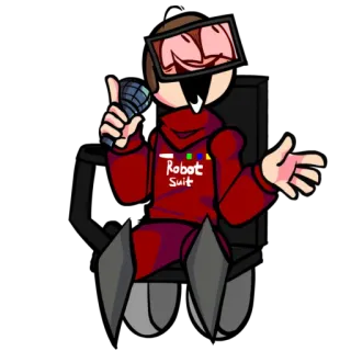 ⬆️ Robot
Suit cartoon, robot, suit, microphone, chair telegram sticker