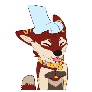 😖 perro, peludo, lindo, feliz, animal, dibujos animados telegram sticker