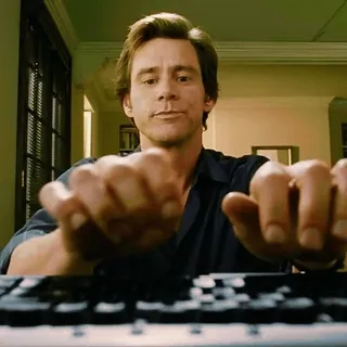 ⌨ Jim Carrey jim carrey, tippen, tastatur, schauspieler, lustig telegram sticker