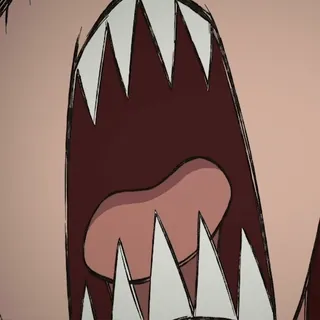 🤬 ปาก, ฟัน, เปิด, การ์ตูน, สีหน้า, น่ากลัว telegram sticker