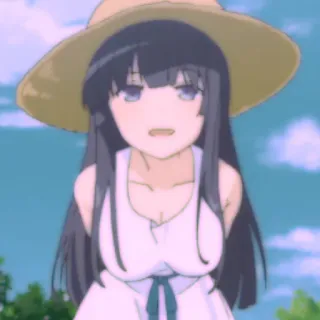 🍰 动漫, 女孩, 帽子, 夏天, 裙子 telegram sticker