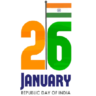 😀 26 JANUARY REPUBLIC DAY OF INDIA Fête de la République, Inde, 26 janvier, Fête nationale, Célébration, Drapeau indien telegram sticker