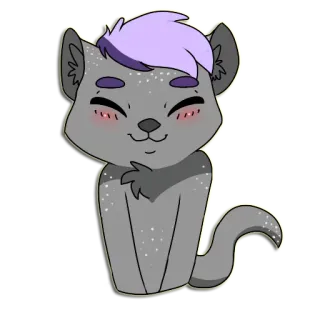😊 Katze, Tier, niedlich, Cartoon telegram sticker