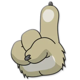 ☝ Stinkefinger, beleidigende Geste, Cartoon Hand, Beleidigung, unhöflich, obszön telegram sticker