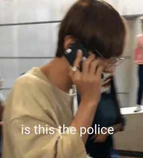 📱 is this the police 警察, 電話, 面白い, ミーム telegram sticker
