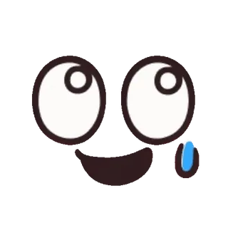 🤗 Emoji, Schattig, Kawaii, Ogen, Traan, Emoticon telegram sticker