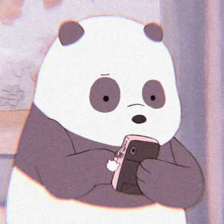 🔮 Panda We Bare Bears パンダ, 漫画, クマ, 電話, かわいい telegram sticker