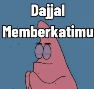 🙏 Patrick Star Dajjal
Memberkatimu spongebob, meme, drôle, patrick telegram sticker