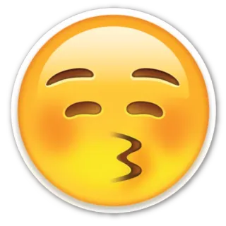 😚 emoji, kiss, kissing, face, yellow, cute telegram sticker