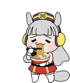 🍜 anime, ramen, food, eating, cute whatsapp sticker