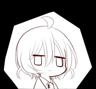 😒 chibi, anime, manga, cute, cartoon, illustration telegram sticker