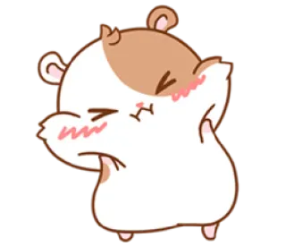 😖 햄스터, 귀여운, 스티커, 동물, 설치류, 만화 telegram sticker